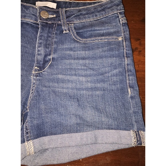 Cuffed Denim Jean shorts by Lauren Conrad Size 4 Women's Blue Denim - Picture 3 of 5